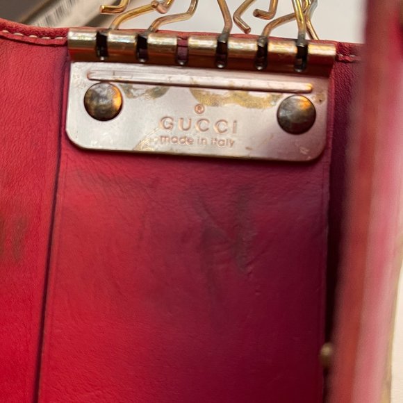 Authentic Gucci Red calf Leather/canvas Key Case in the box - Picture 13 of 13